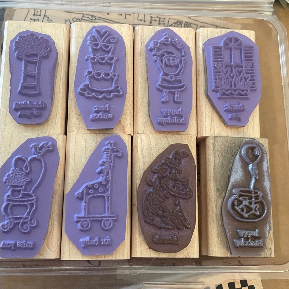 Little Hellos stampin up! New stamp set of 8 two have been used once. - Picture 3 of 4